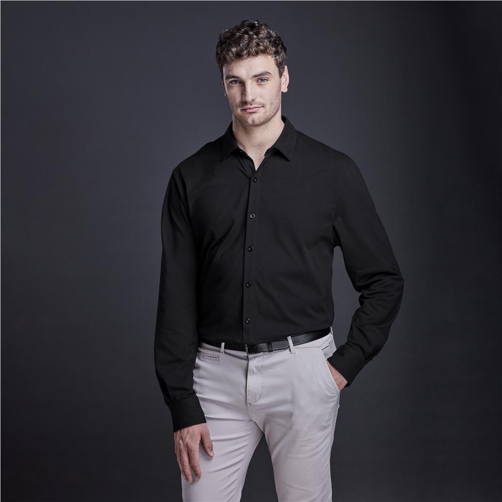 Mens Long Sleeve Alex Varga Cronus Knitted Shirt