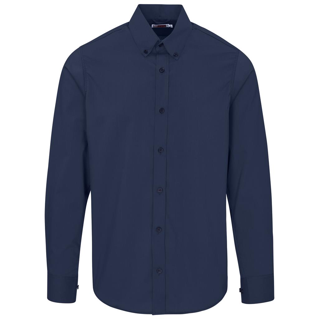 Mens Long Sleeve Sheffield Stretch Shirt - NAVY