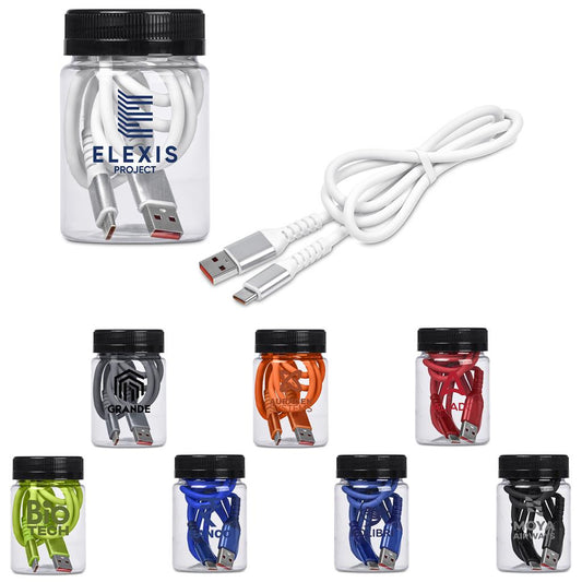 Altitude Capsit Fast Charge A2C Cable in Jar
