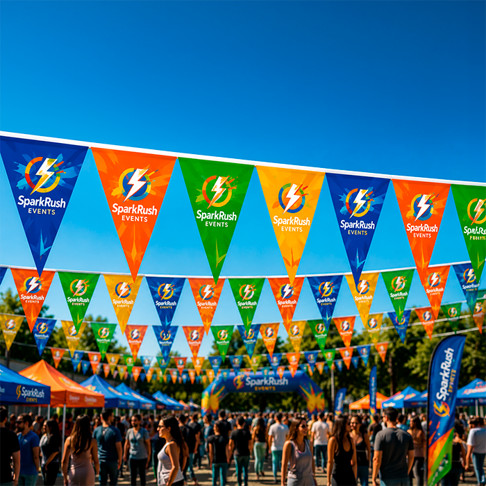 Pennants PVC Digital Double Sided Triangle - STD