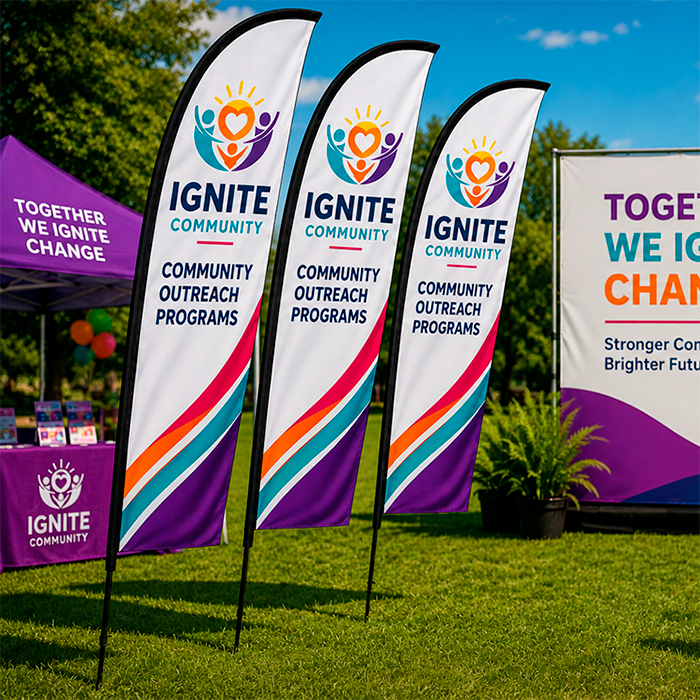 Wind Cheather Banners Deluxe Double Sided Digital - STD