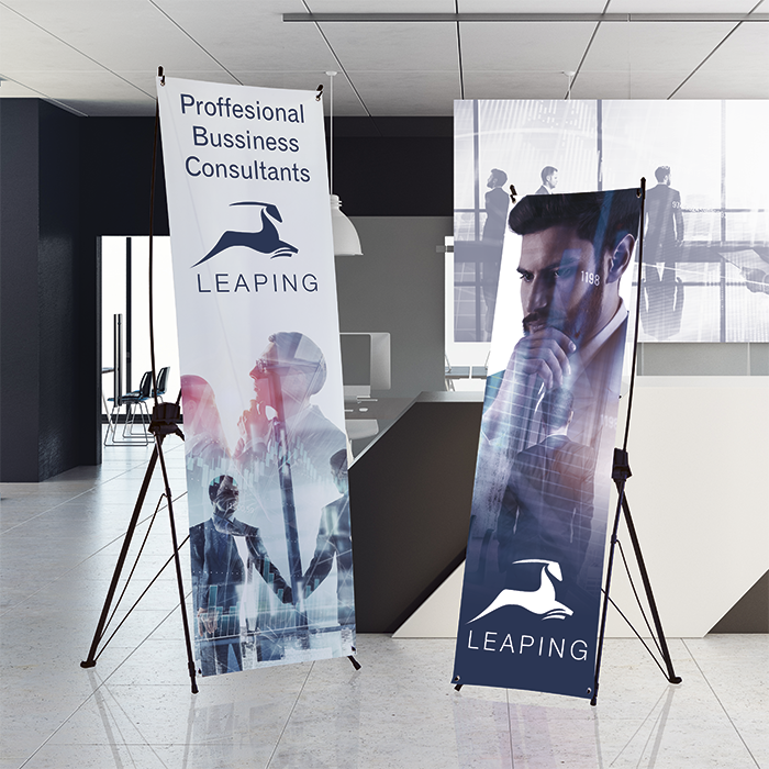 X-Frame Banner with Hooks complete item - Black