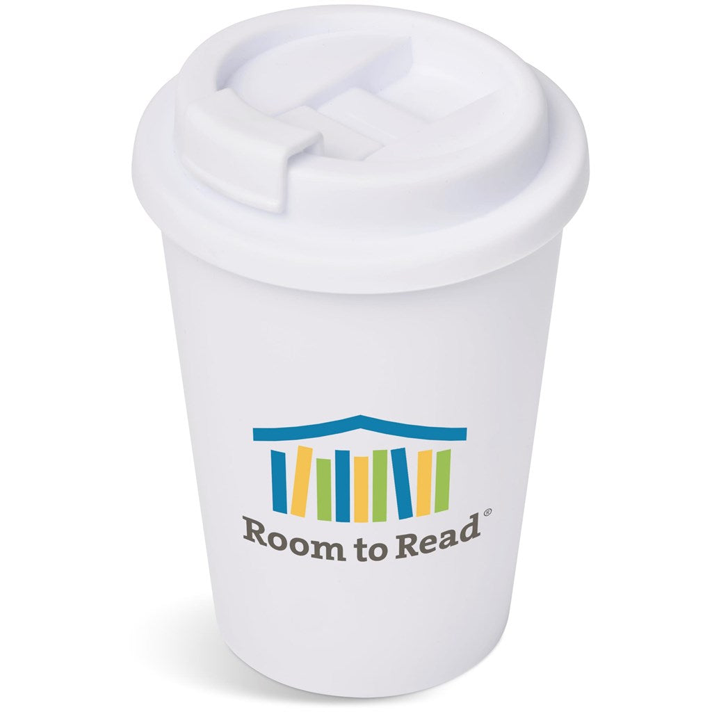 Altitude Wednesday Plastic Double-Wall Tumbler – 350ml - SOLID WHITE