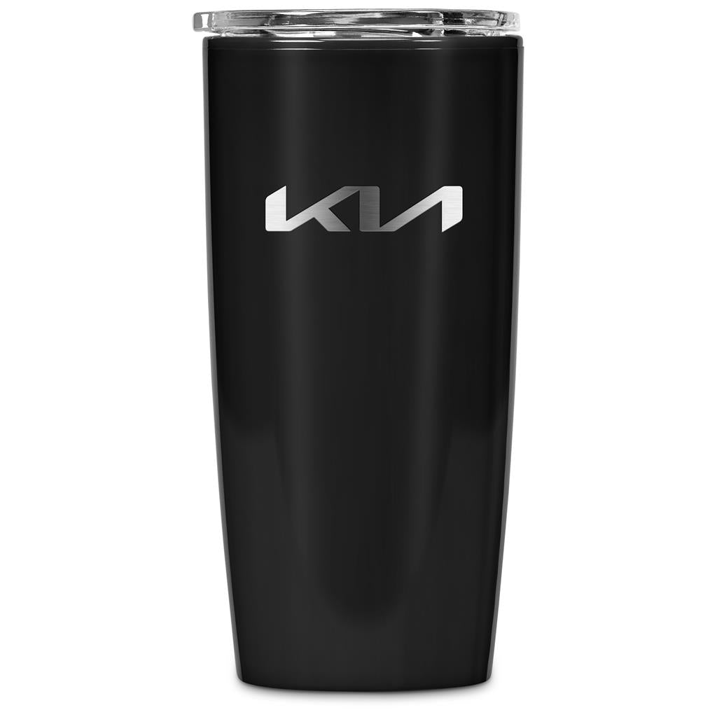 Altitude Daytona Plastic 2-in-1 Double-Wall Tumbler & Straw - 600ml - BLACK
