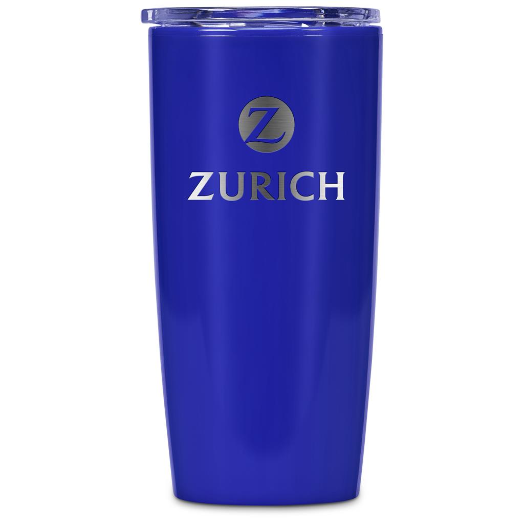 Altitude Daytona Plastic 2-in-1 Double-Wall Tumbler & Straw - 600ml - BLUE