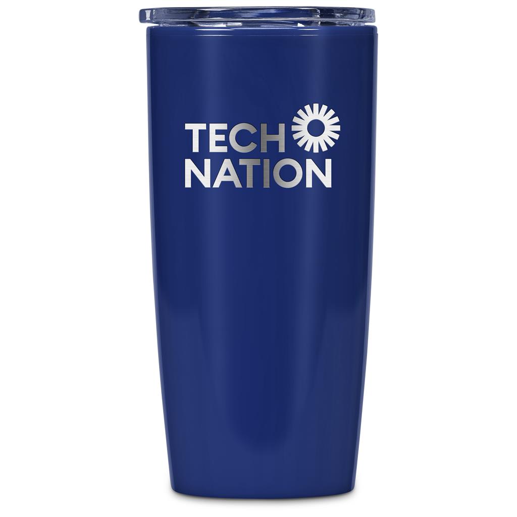 Altitude Daytona Plastic 2-in-1 Double-Wall Tumbler & Straw - 600ml - NAVY
