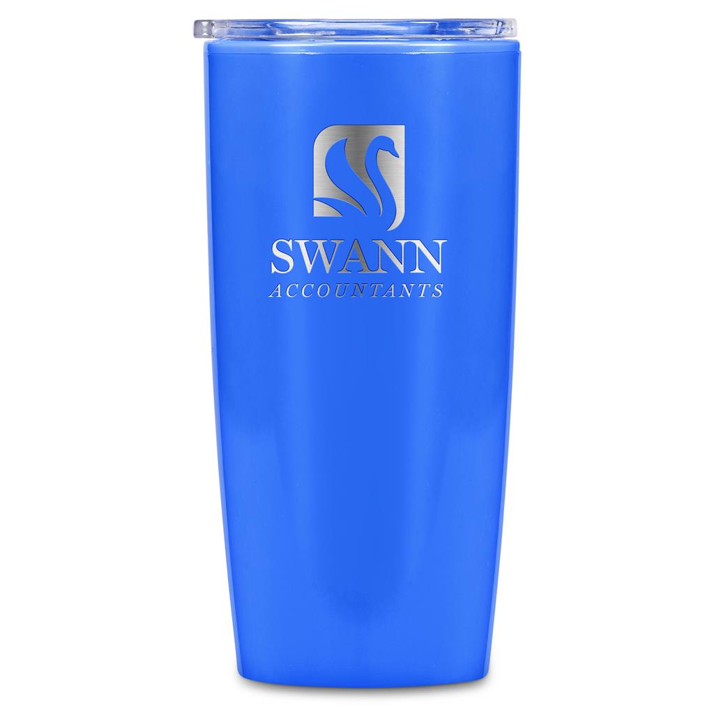 Altitude Daytona Plastic 2-in-1 Double-Wall Tumbler & Straw - 600ml - OCEAN BLUE