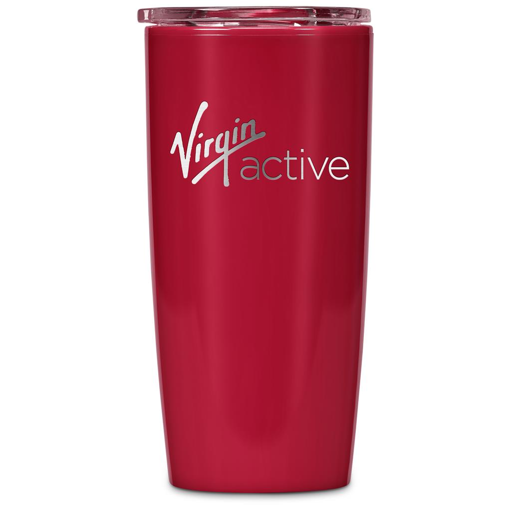 Altitude Daytona Plastic 2-in-1 Double-Wall Tumbler & Straw - 600ml - RED