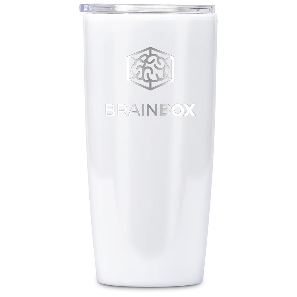 Altitude Daytona Plastic 2-in-1 Double-Wall Tumbler & Straw - 600ml - SOLID WHITE