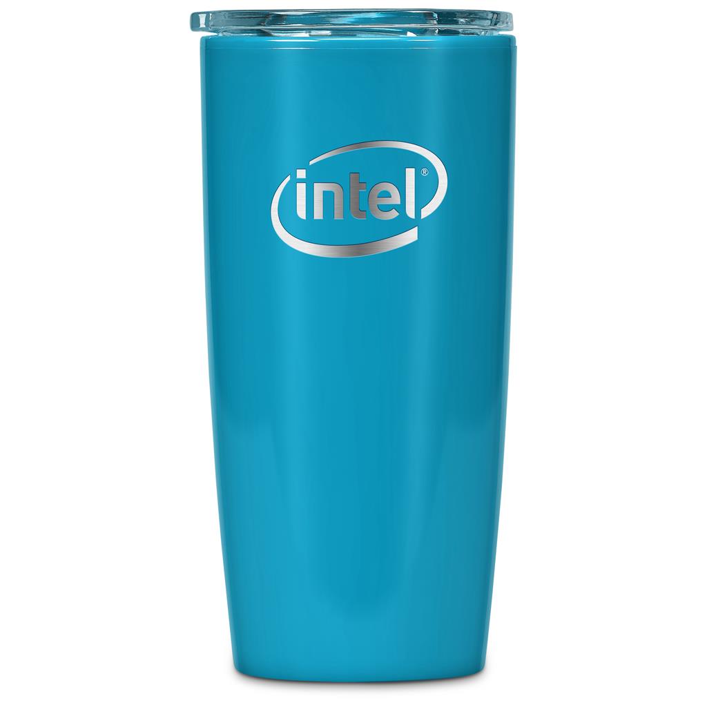 Altitude Daytona Plastic 2-in-1 Double-Wall Tumbler & Straw - 600ml - TURQUOISE