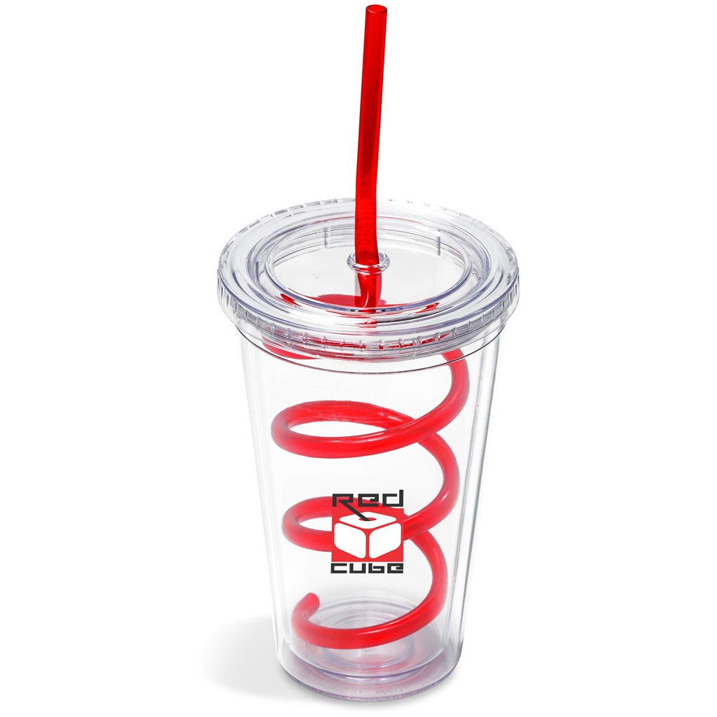 Malibu Tumbler & Twisty Straw Tumbler - RED