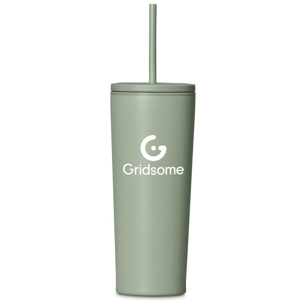 Kooshty Concorde Stainless Steel & Plastic Double-Wall Tumbler & Straw - 720ml - SAGE