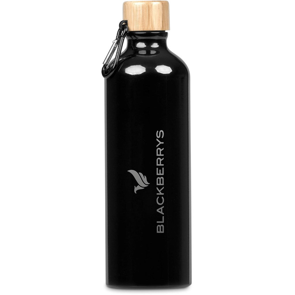 Serendipio Origen Aluminium & Bamboo Water Bottle – 750ml - BLACK
