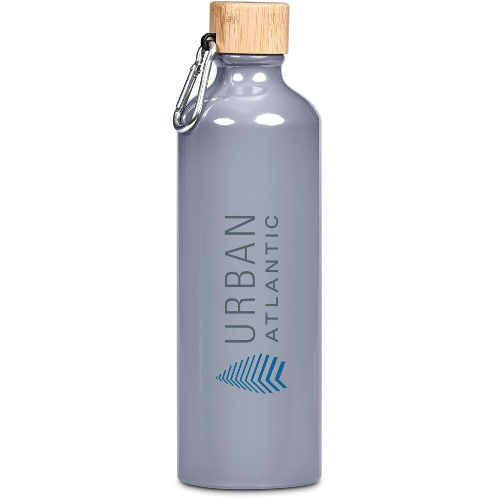 Serendipio Origen Aluminium & Bamboo Water Bottle – 750ml - GREY