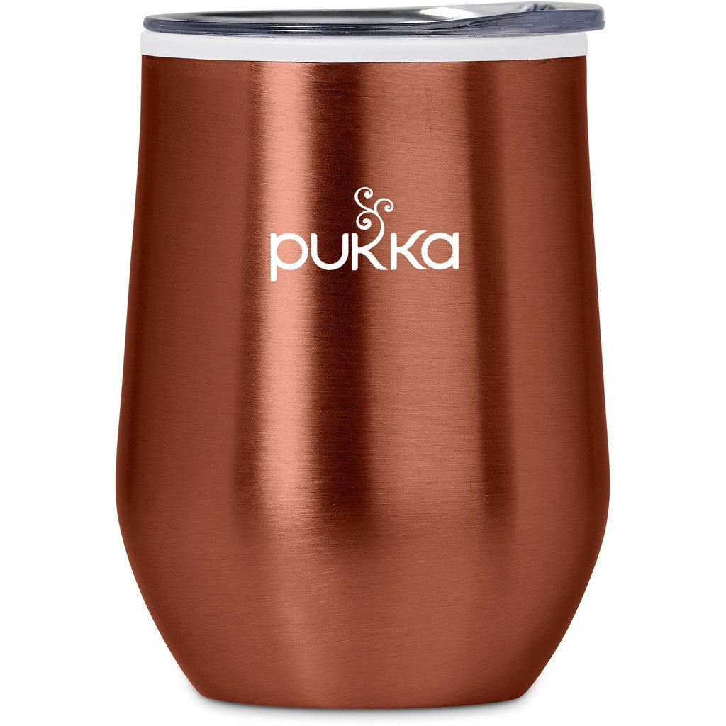 Serendipio Vogue Madison Stainless Steel & Plastic Double-Wall Tumbler - 350ml - BURNT ORANGE