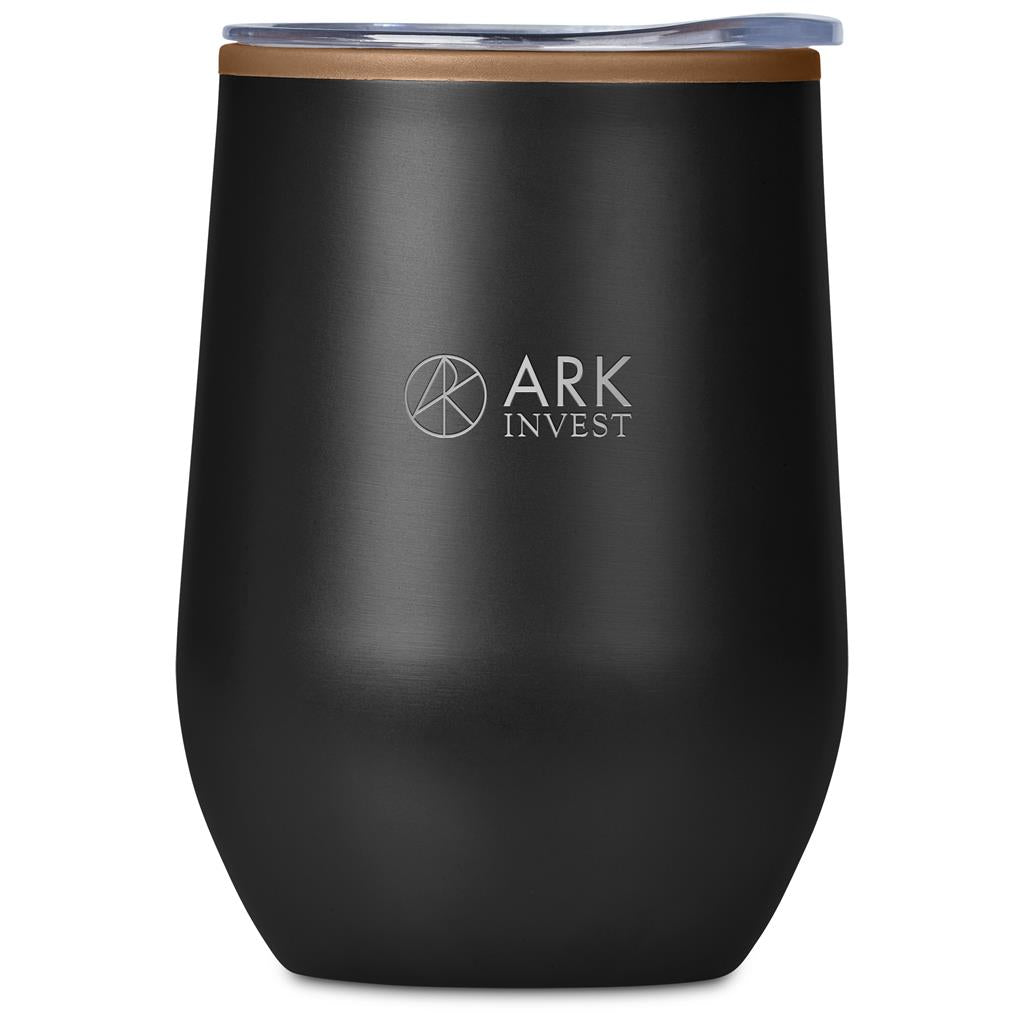 Serendipio Ovolo Stainless Steel & Plastic Double-Wall Tumbler – 350ml - BLACK
