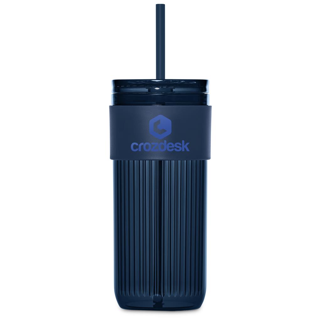 Serendipio Mayfair Plastic Tumbler & Straw – 650ml - NAVY