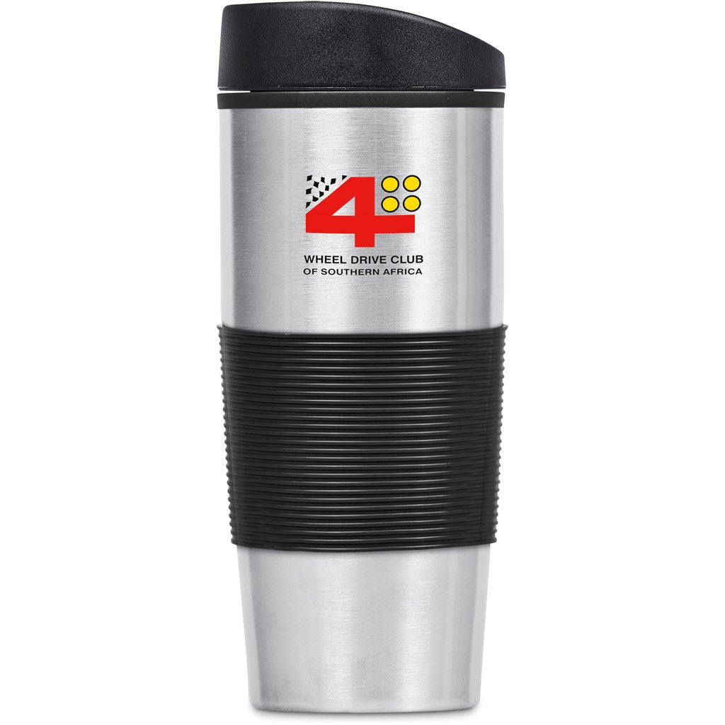 Ridge Stainless Steel & Plastic Double-Wall Tumbler - 450ml - BLACK