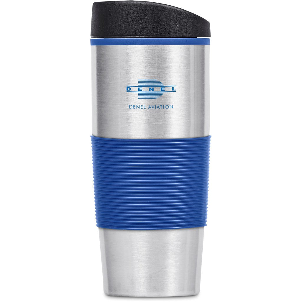 Ridge Stainless Steel & Plastic Double-Wall Tumbler - 450ml - BLUE