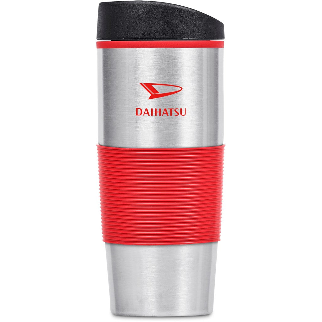 Ridge Stainless Steel & Plastic Double-Wall Tumbler - 450ml - RED