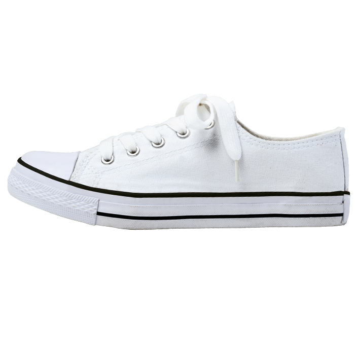 Barron Canvas Lace Up Shoe - White/White