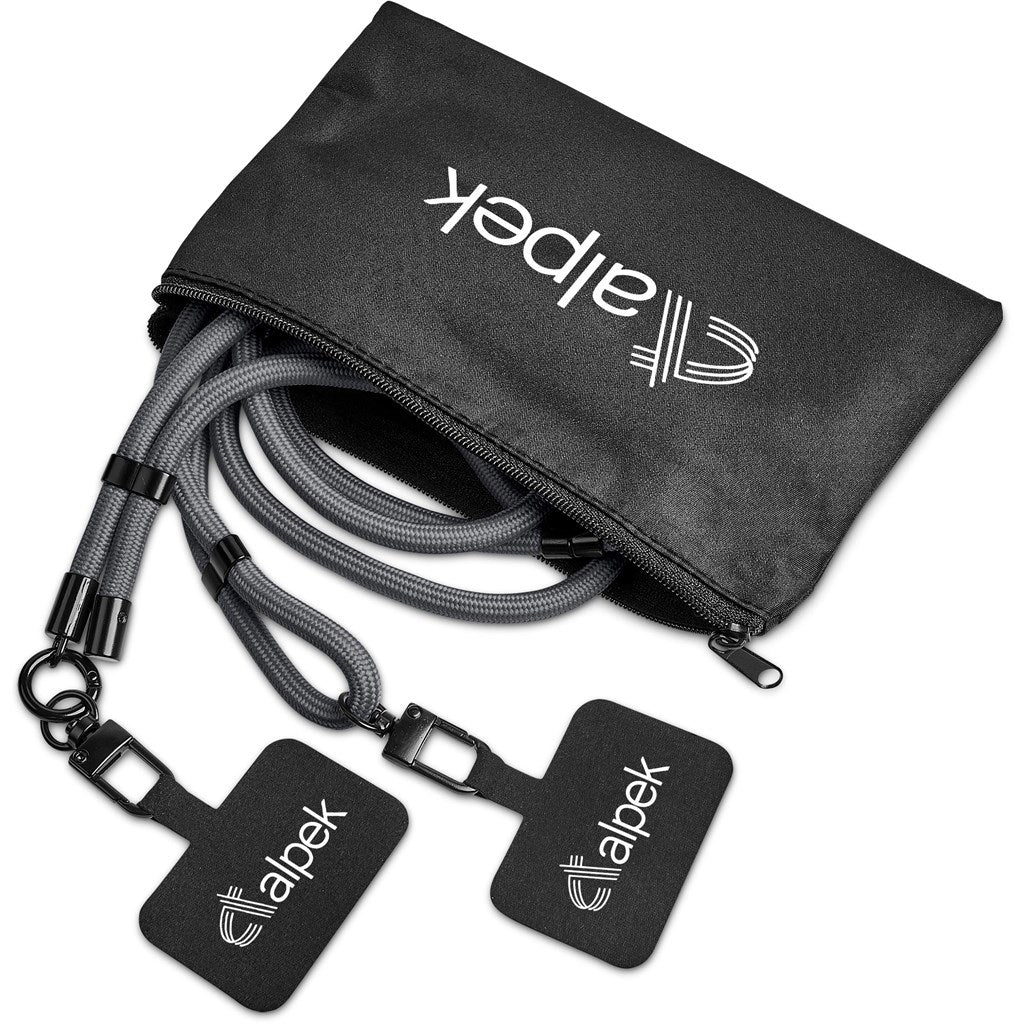 Altitude Fusion Crossbody & Wrist Phone Strap Set in Pouch - GREY