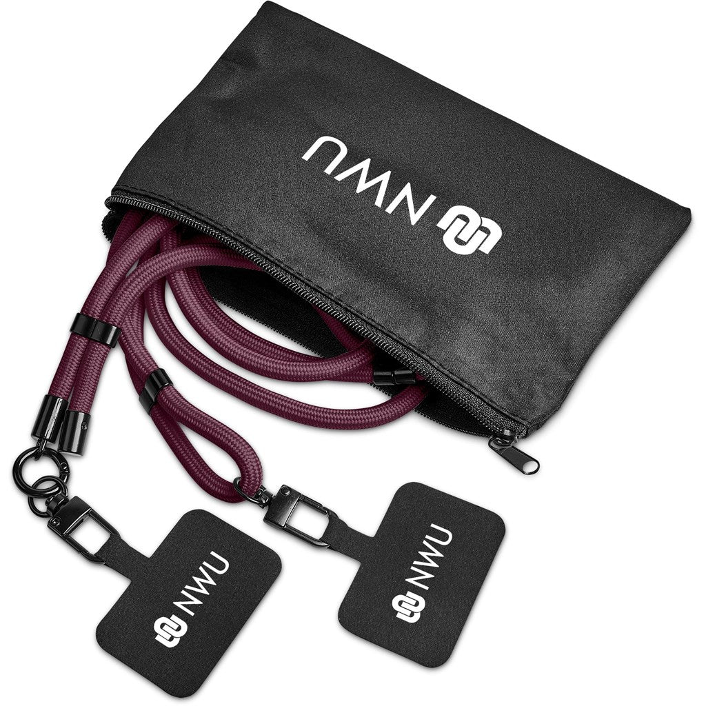 Altitude Fusion Crossbody & Wrist Phone Strap Set in Pouch - MAROON