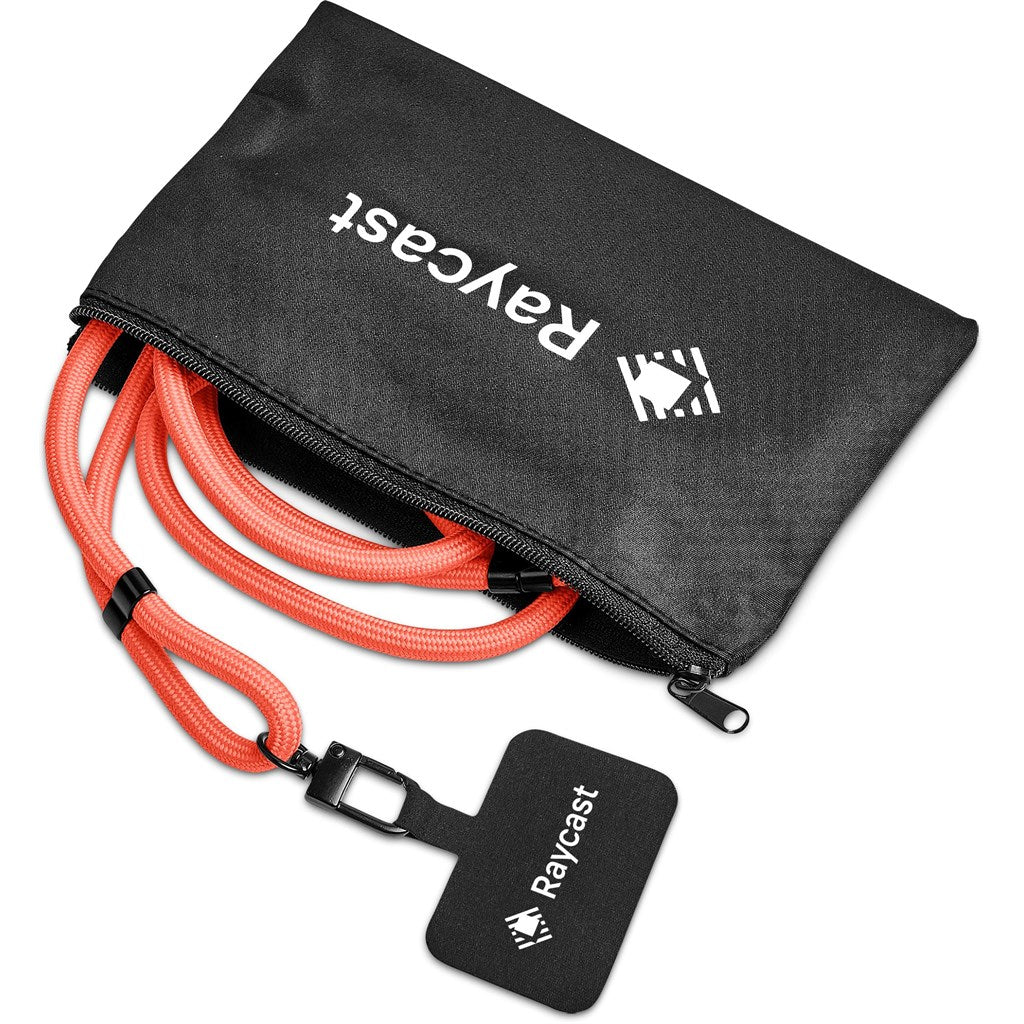 Altitude Resort Crossbody Phone Strap in Pouch - CORAL
