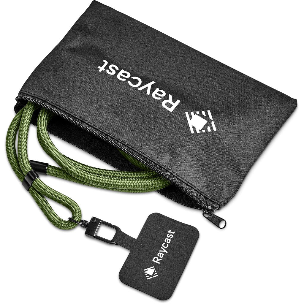 Altitude Resort Crossbody Phone Strap in Pouch - MILITARY GREEN