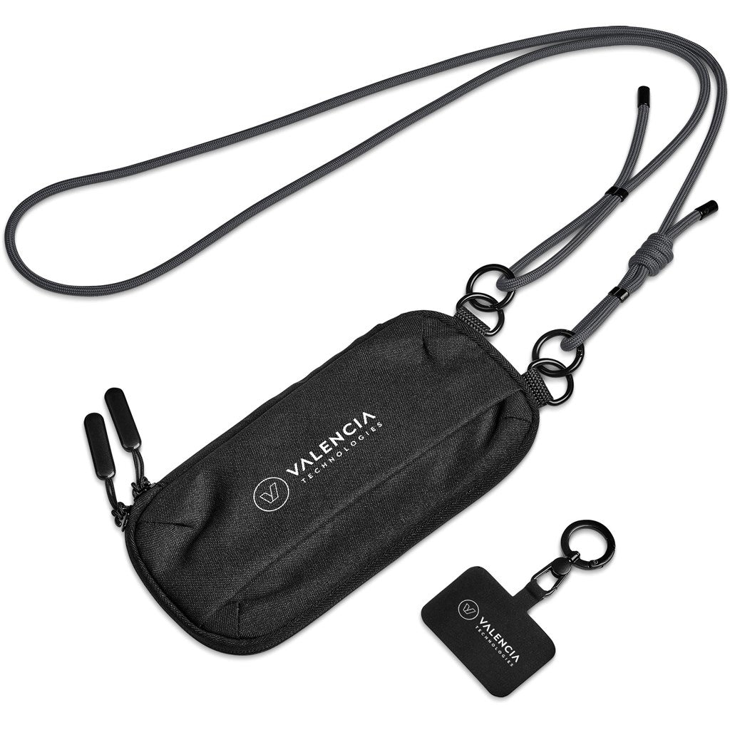 Altitude Glam Recycled PET Crossbody Bag & Phone Strap - GREY