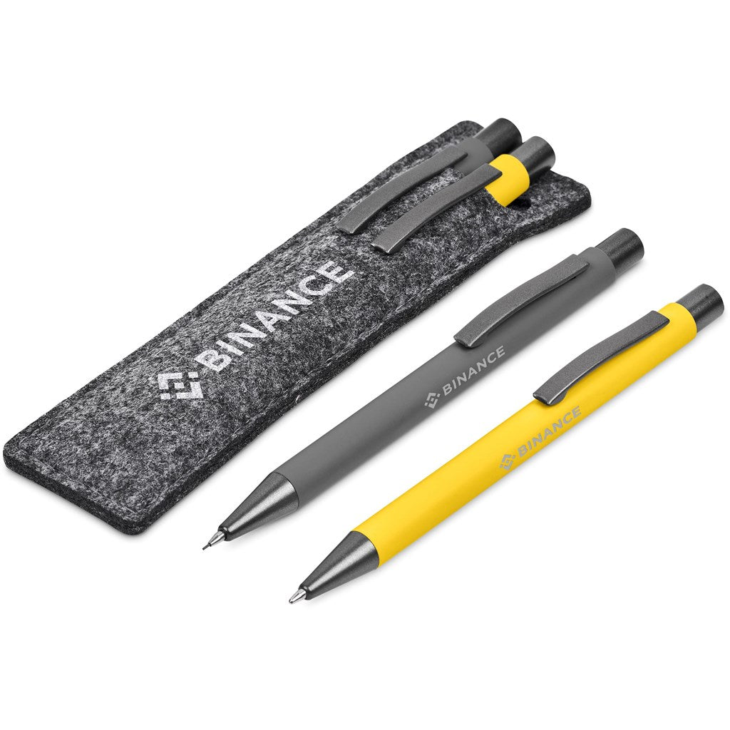 Omaha Ball Pen & Pencil Set - YELLOW