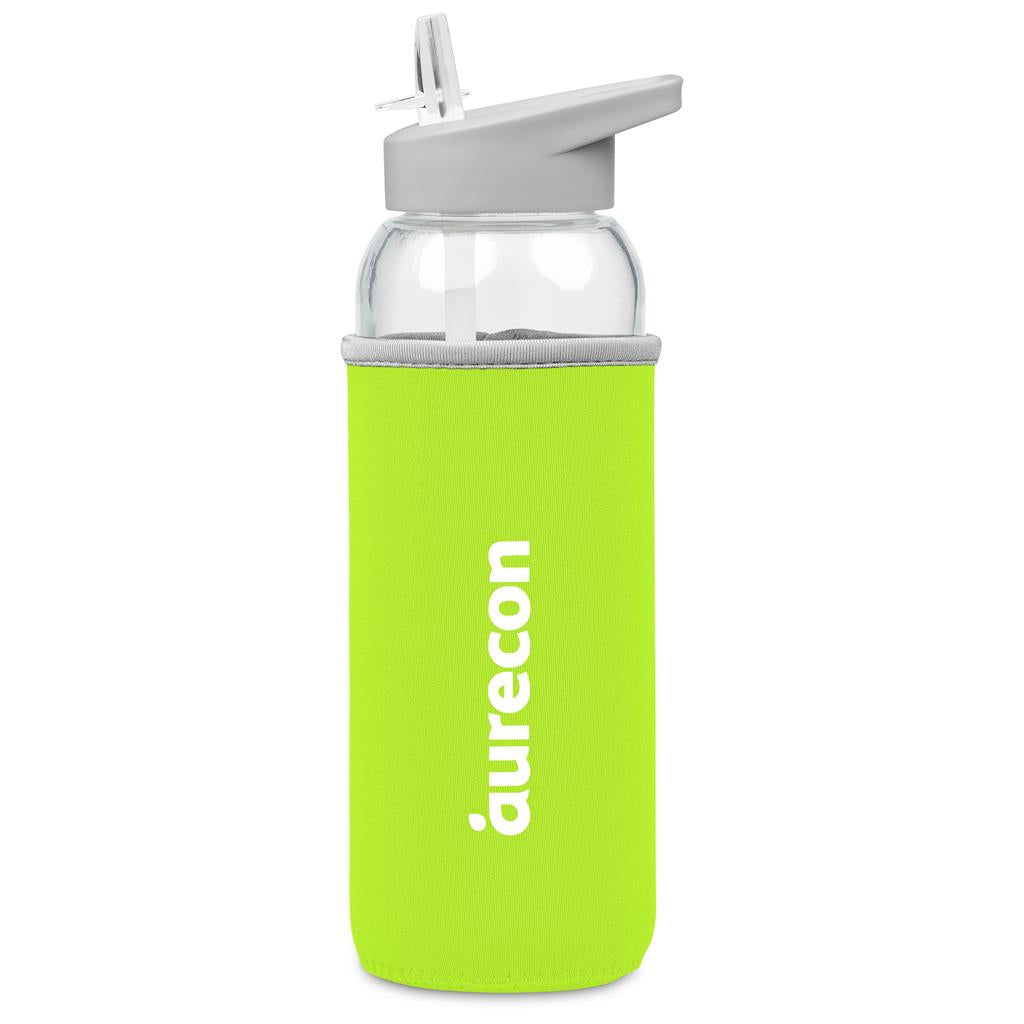 Kooshty Sipper Neo Glass Water Bottle – 850ml - LIME