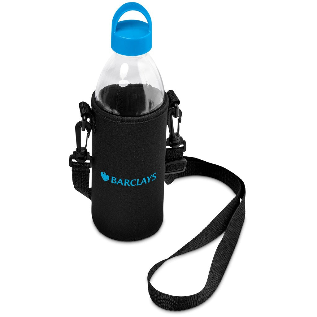 Kooshty Hands-Free Glass Water Bottle – 850ml - CYAN