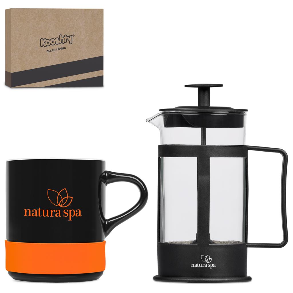 Kooshty Mixalot Black Koffee Set - ORANGE