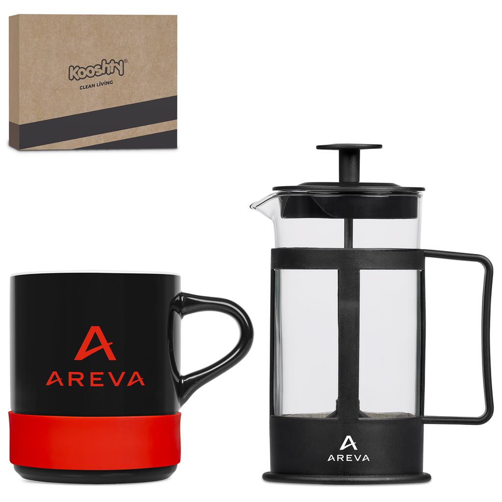 Kooshty Mixalot Black Koffee Set - RED