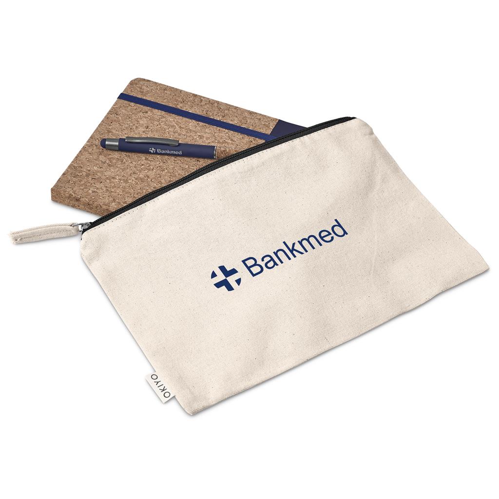 Okiyo Denki Cork Notebook & Pen Set - NAVY