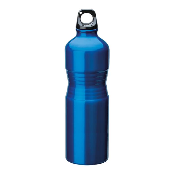 680ml Shaped Aluminium Water Bottle - Blue