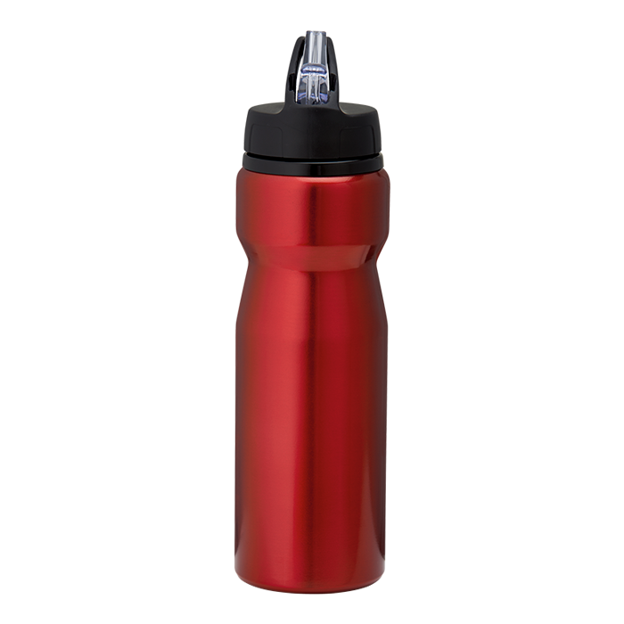 750ml Aluminium Water Bottle with Carry Handle - Red