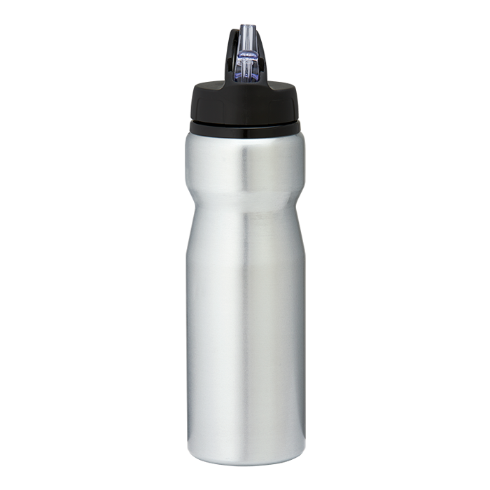 750ml Aluminium Water Bottle with Carry Handle - Silver