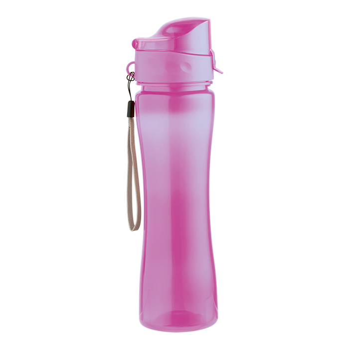 500ml Colourful Flip Top Water Bottle - Pink