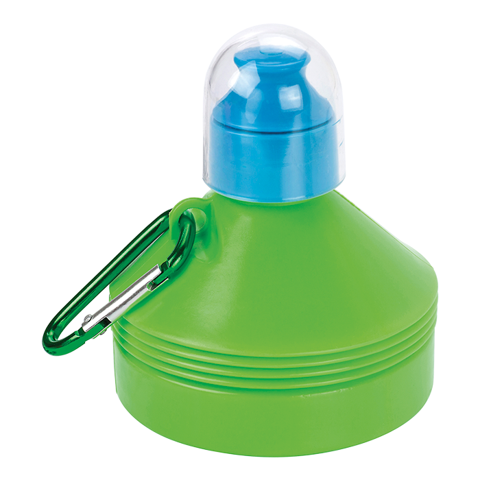 600ml Collapsible Water Bottle with Carabiner Clip - Pale Green