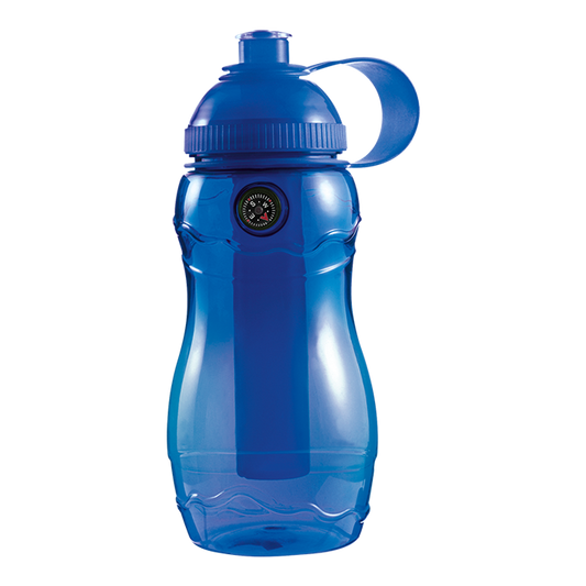 400ml Water Bottle with Freezer Stick and Compass - Blue