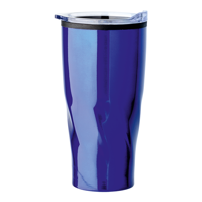 600ml Swirl Design Travel Mug - Blue