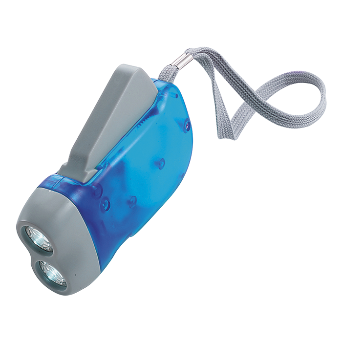 Dynamo Torch with 2 LED Lights - Cobalt
