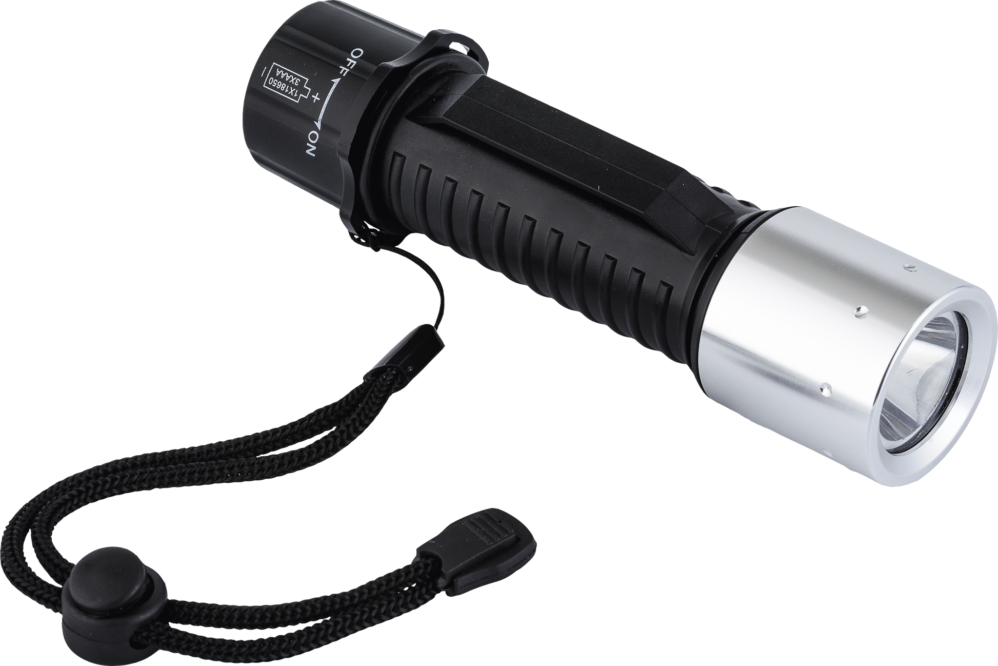 Waterproof LED Flashlight - Black