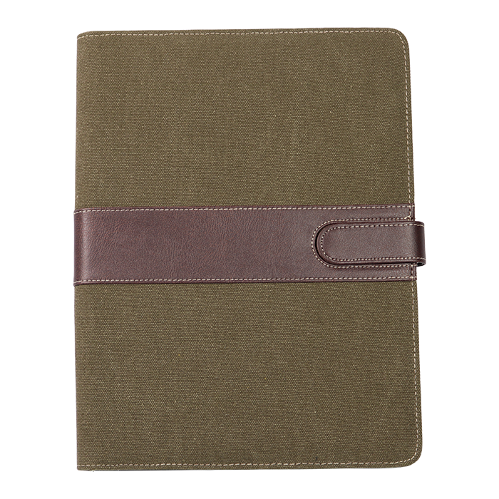 A4 Canvas Folder - Olive