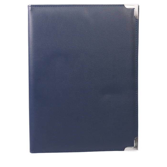 A4 Folder with Metallic Corners - Blue