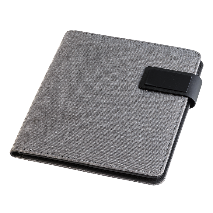 Melange A5 Folder with Strap - Grey Melange