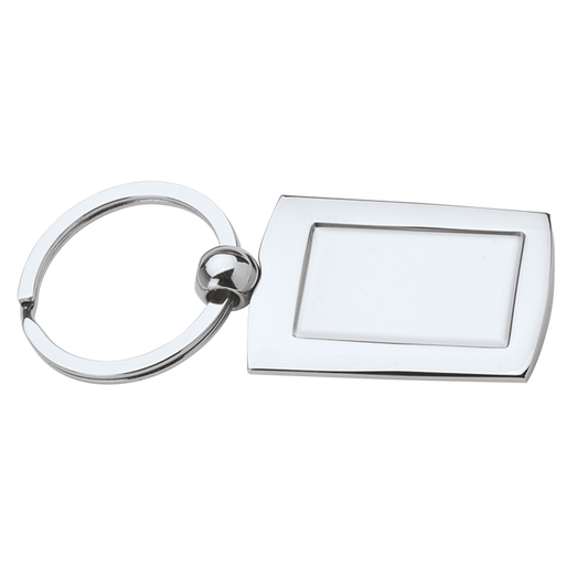 Metal Keychain with for Dome - Silver