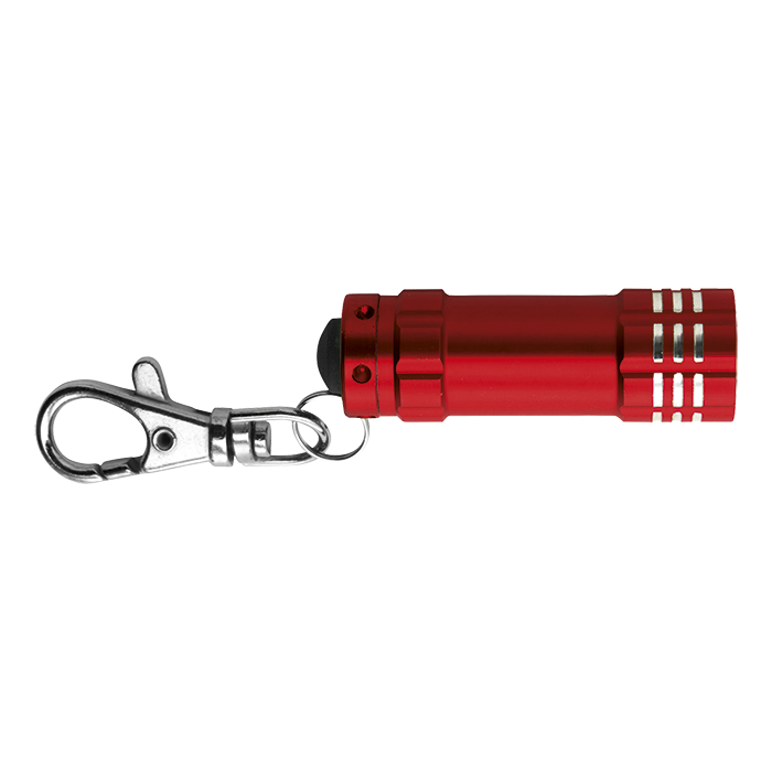 Metal Pocket Torch with LED Lights - Red